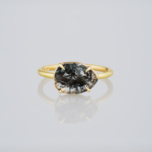 1.23 Carat One-of-a-Kind Sliced Salt and Pepper Diamond Ring | DR288-OOAK