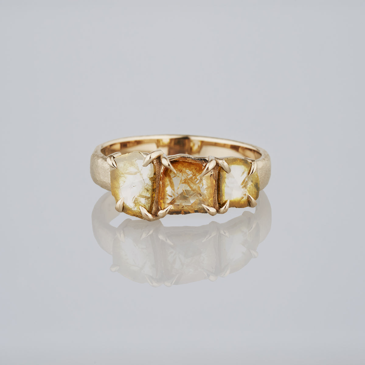 0.46 Carat One-of-a-Kind Sliced Yellow Ochre Diamond Ring | DR290-OOAK