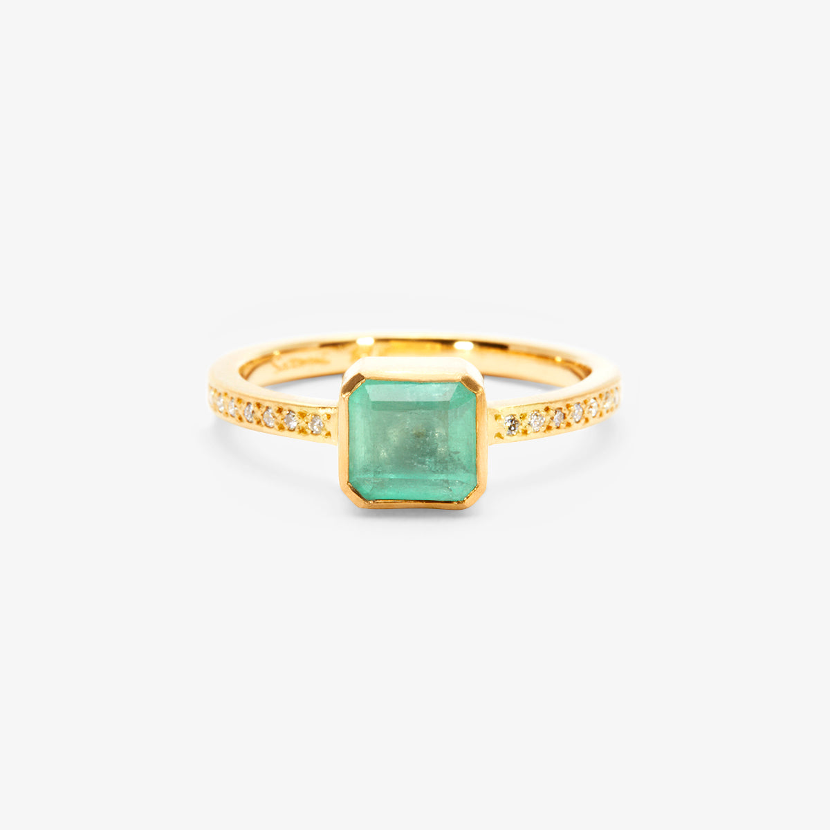 ER14-OOAK | 1.35 Carat One-of-a-Kind Emerald and Diamond Ring