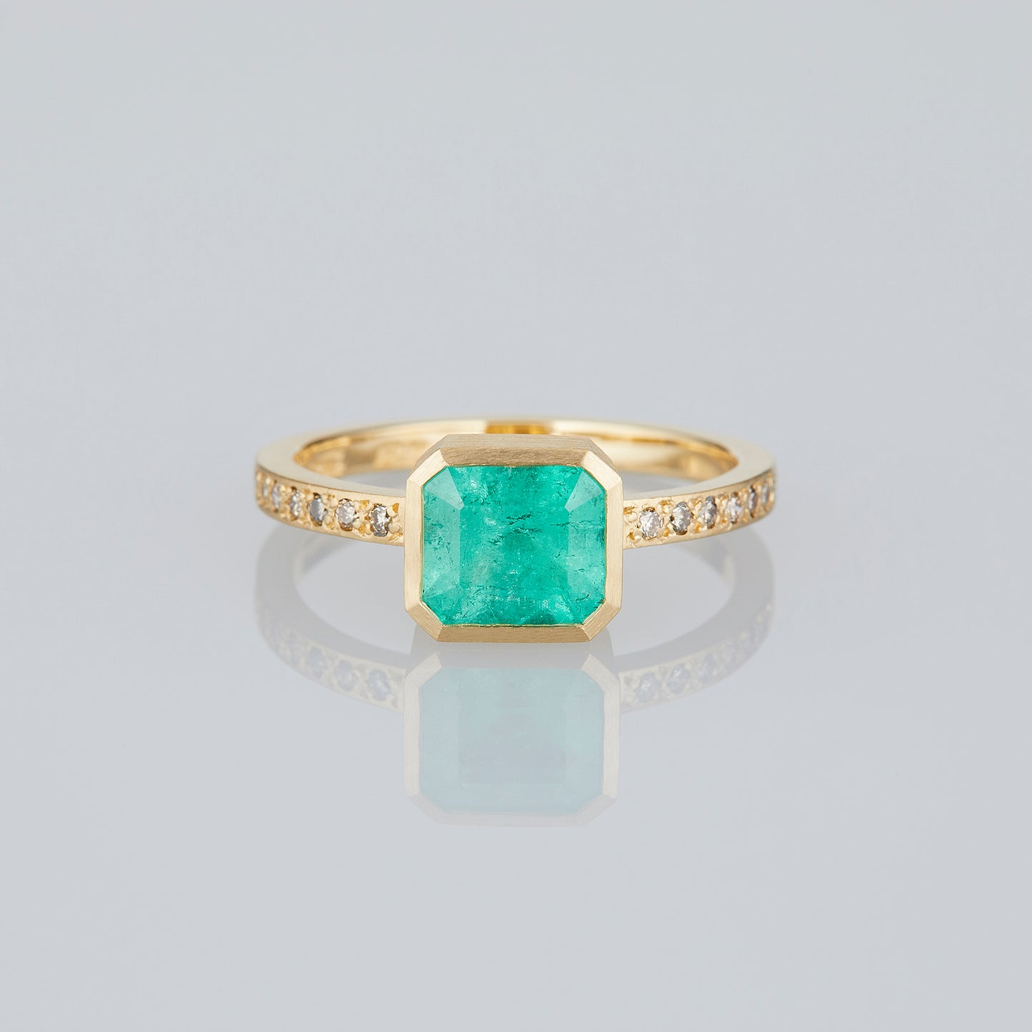 1.26 Carat One-of-a-Kind Emerald Cut Emerald Ring | ER72-OOAK