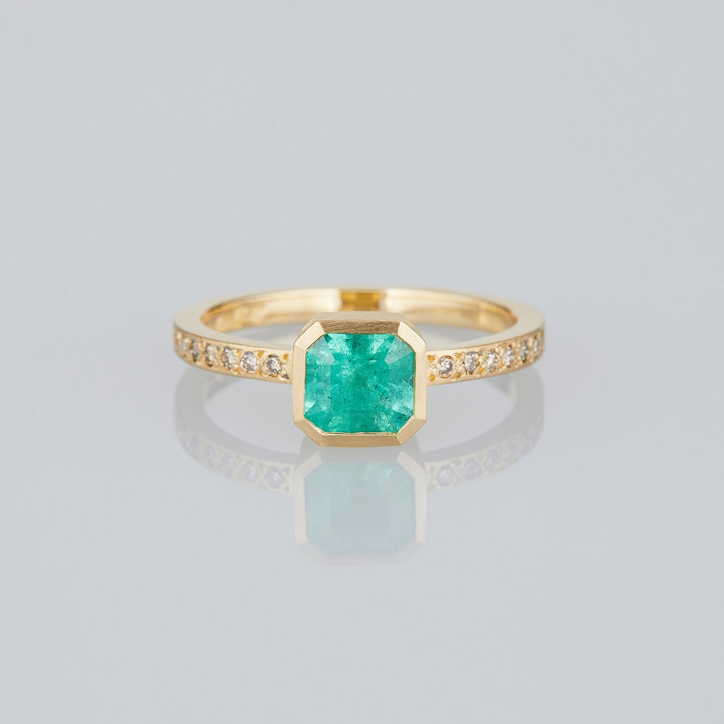 0.91 Carat One-of-a-Kind Emerald Cut Emerald Ring | ER73-OOAK