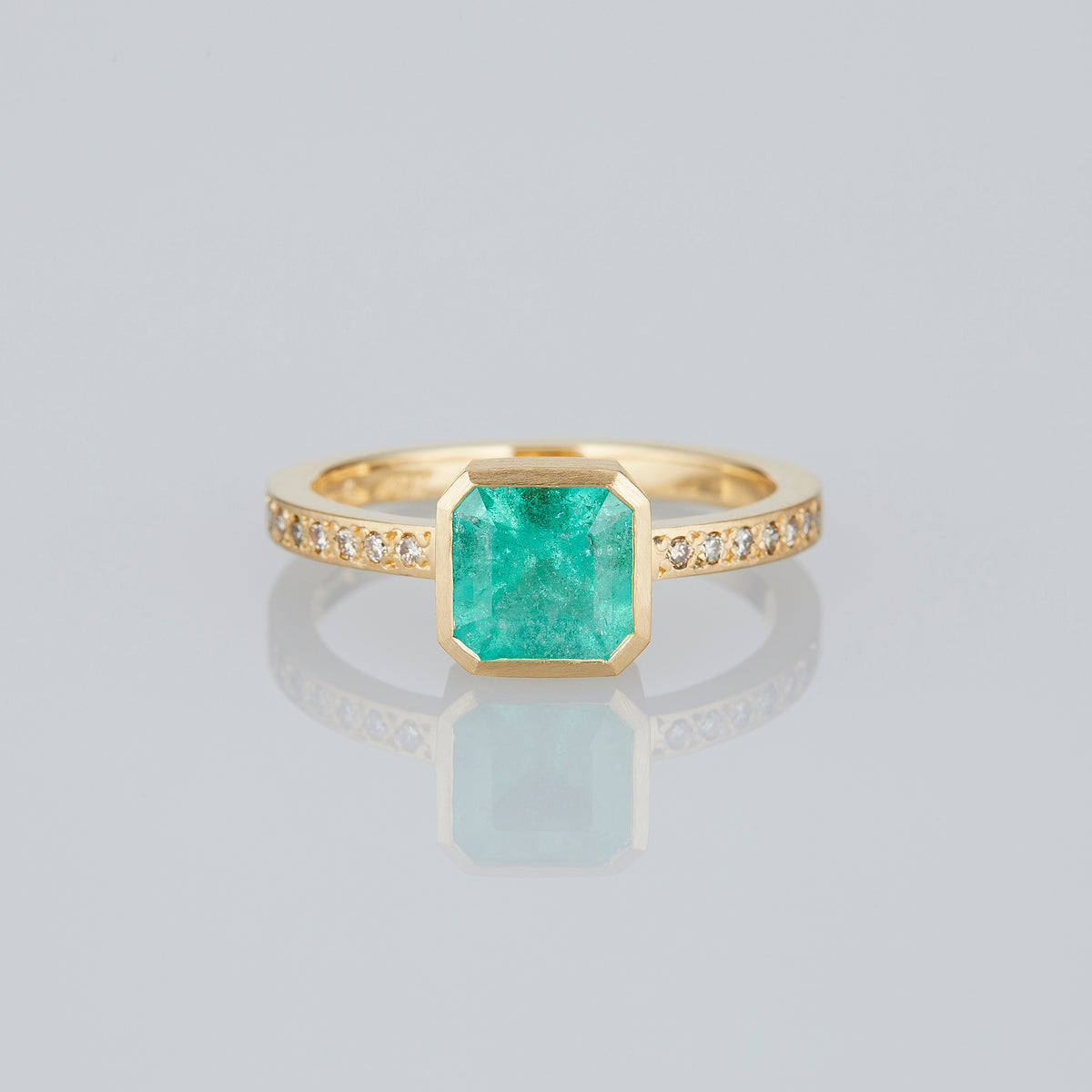 1.19 Carat One-of-a-Kind Emerald Cut Emerald Ring | ER74-OOAK