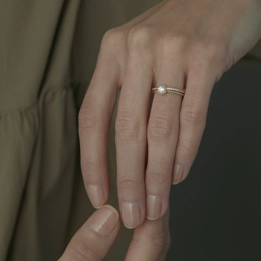 Polished Diamond Half-Eternity Band | R0205W ~