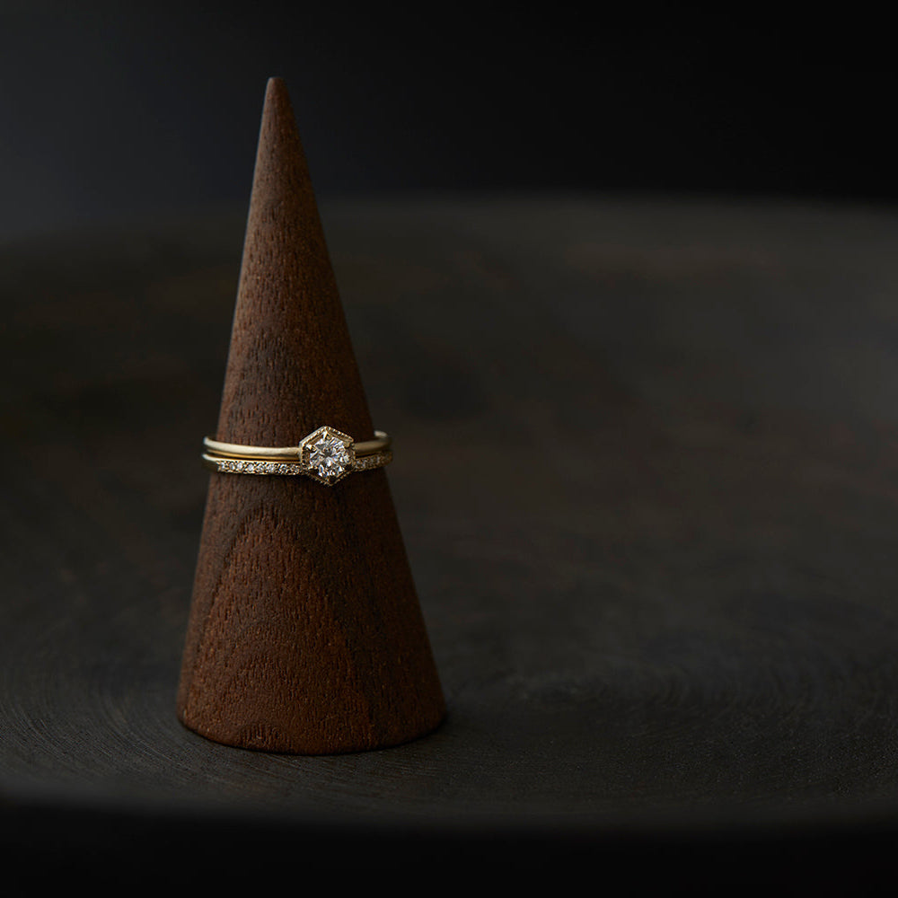 Polished Diamond Half-Eternity Band | R0205W ~