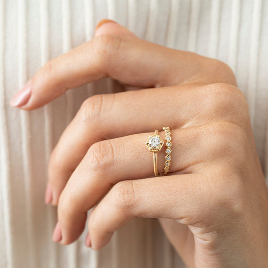 White Diamond Circle Eternity Band | R1101W ~