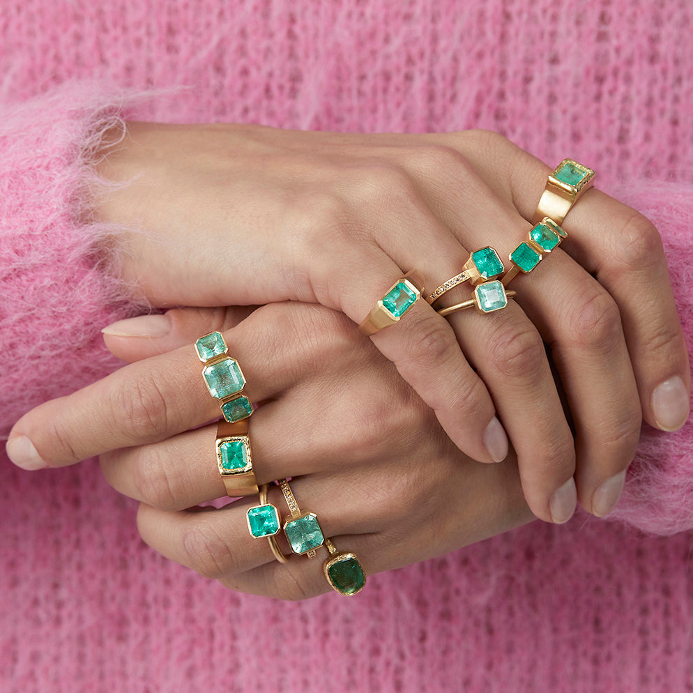 1.12 Carat One-of-a-Kind Emerald Signet Ring | ER42-OOAK