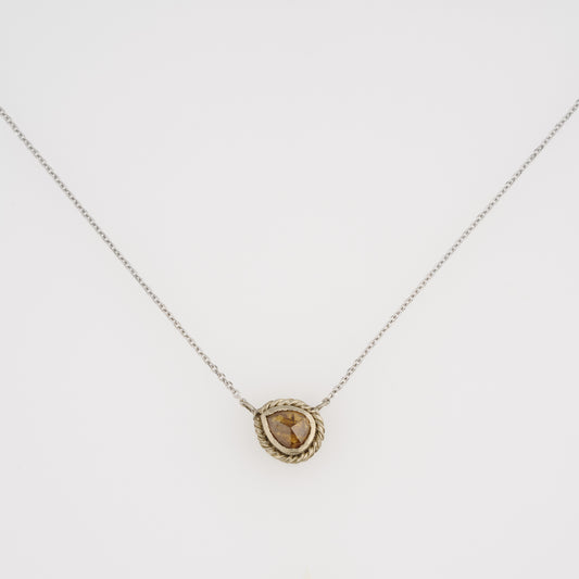 1.26 Carat One-of-a-Kind Rose Cut Sorrel Brown Diamond Necklace | DN48-OOAK