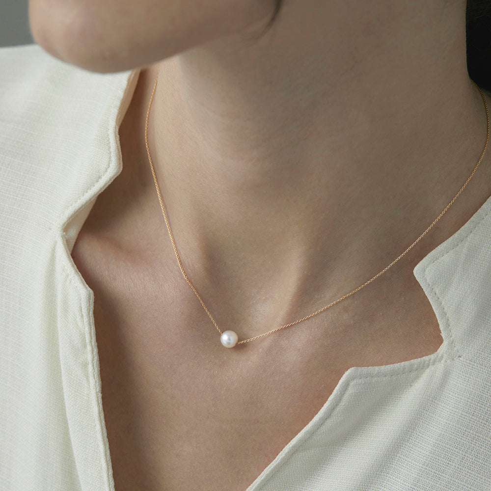 N5501P | Solitary Pearl Necklace