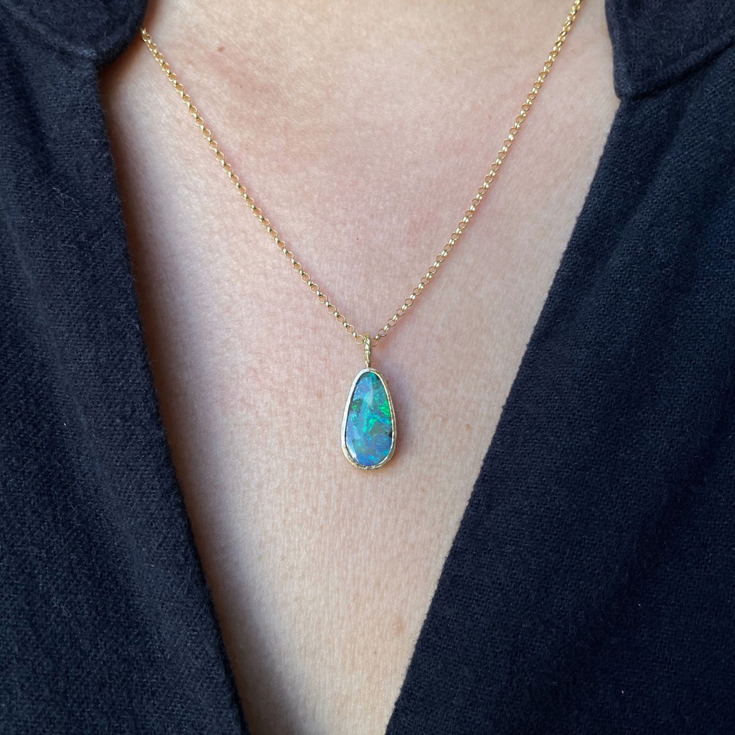 1.51 Carat One-of-a-Kind Australian Opal Necklace | ON9-OOAK