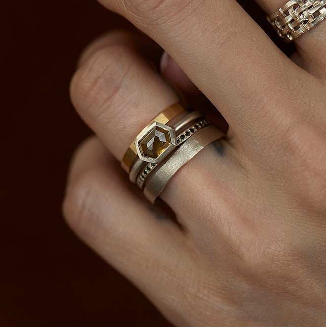 18K White Gold on Model