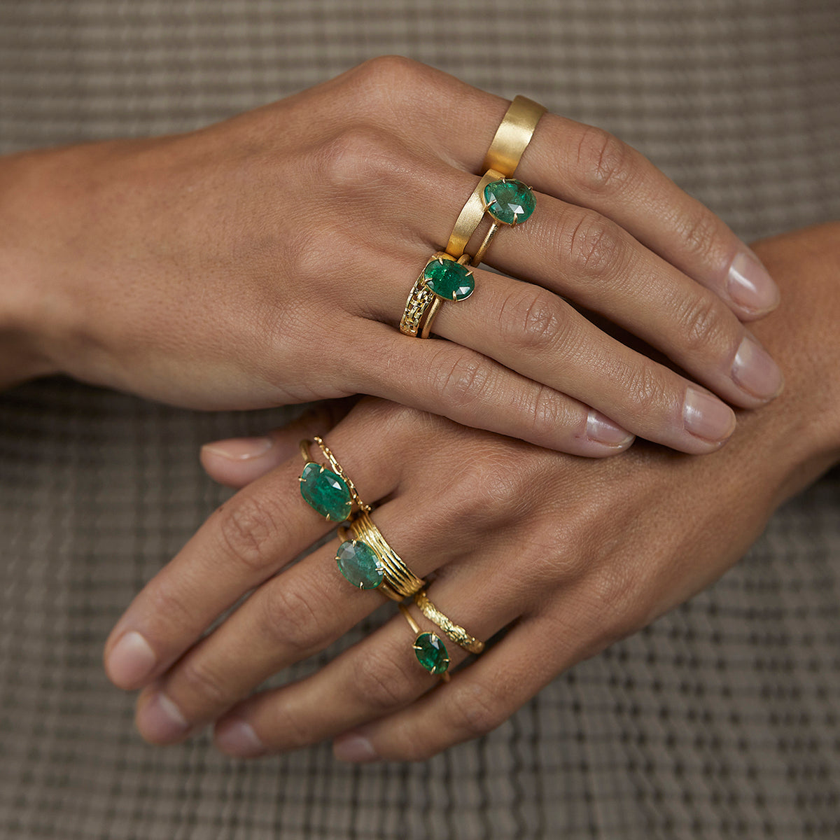 1.63 Carat One-of-a-Kind Emerald Slice Ring | ER62-OOAK