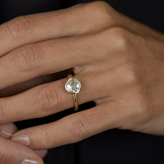 1.59 Carat One-of-a-Kind Antique Old Mine Cut Diamond Ring | DR225-OOAK