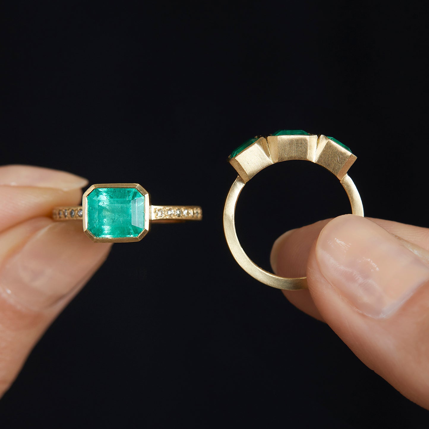 ER25-OOAK | 2.34 Carat One-of-a-Kind Emerald and Diamond Ring