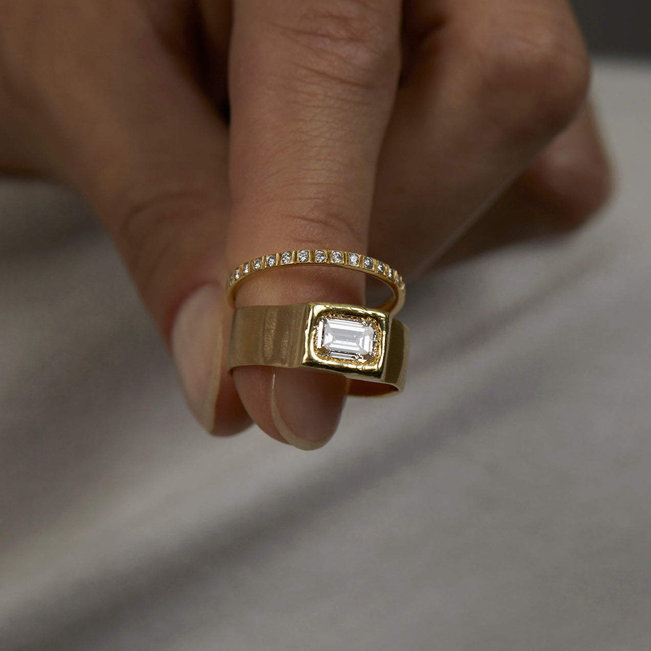 18K Yellow Gold on Model