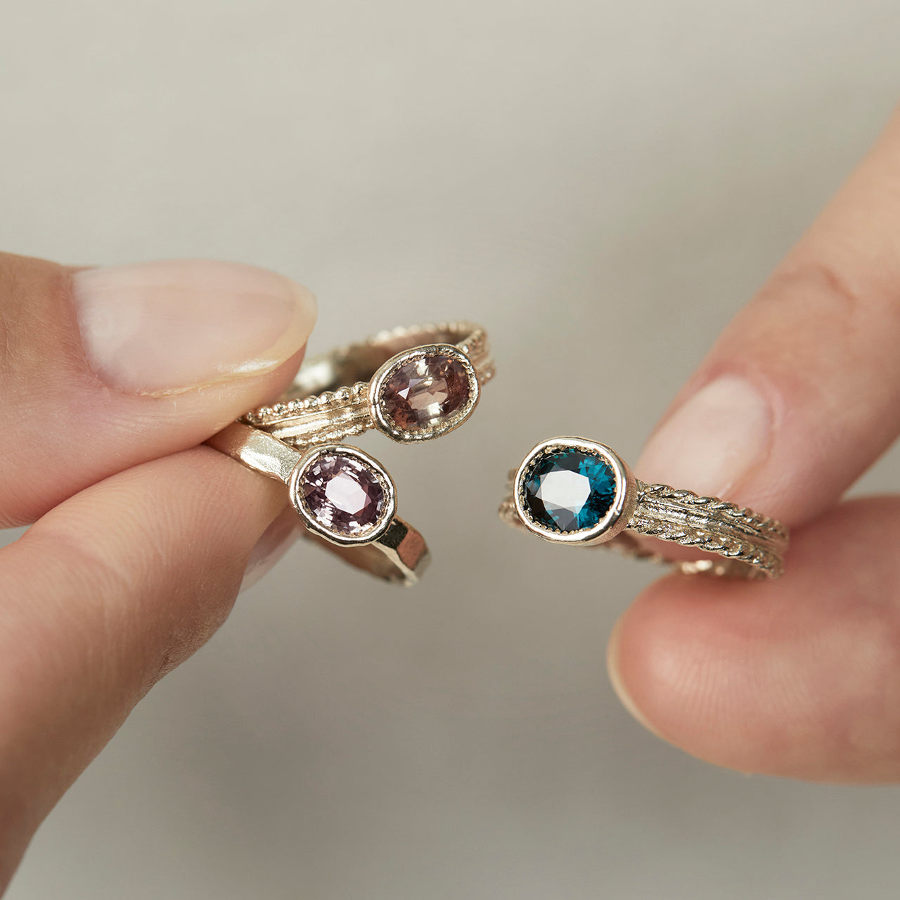 0.72 Carat One-of-a-Kind Oval Cut Pink Sapphire Ring | SR60-OOAK