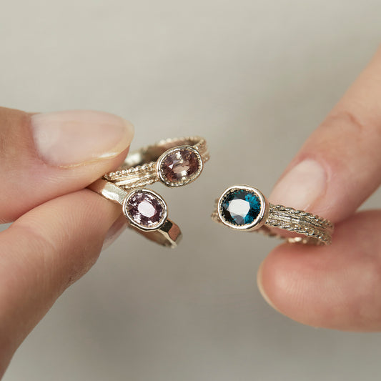 0.72 Carat One-of-a-Kind Oval Cut Pink Sapphire Ring | SR60-OOAK