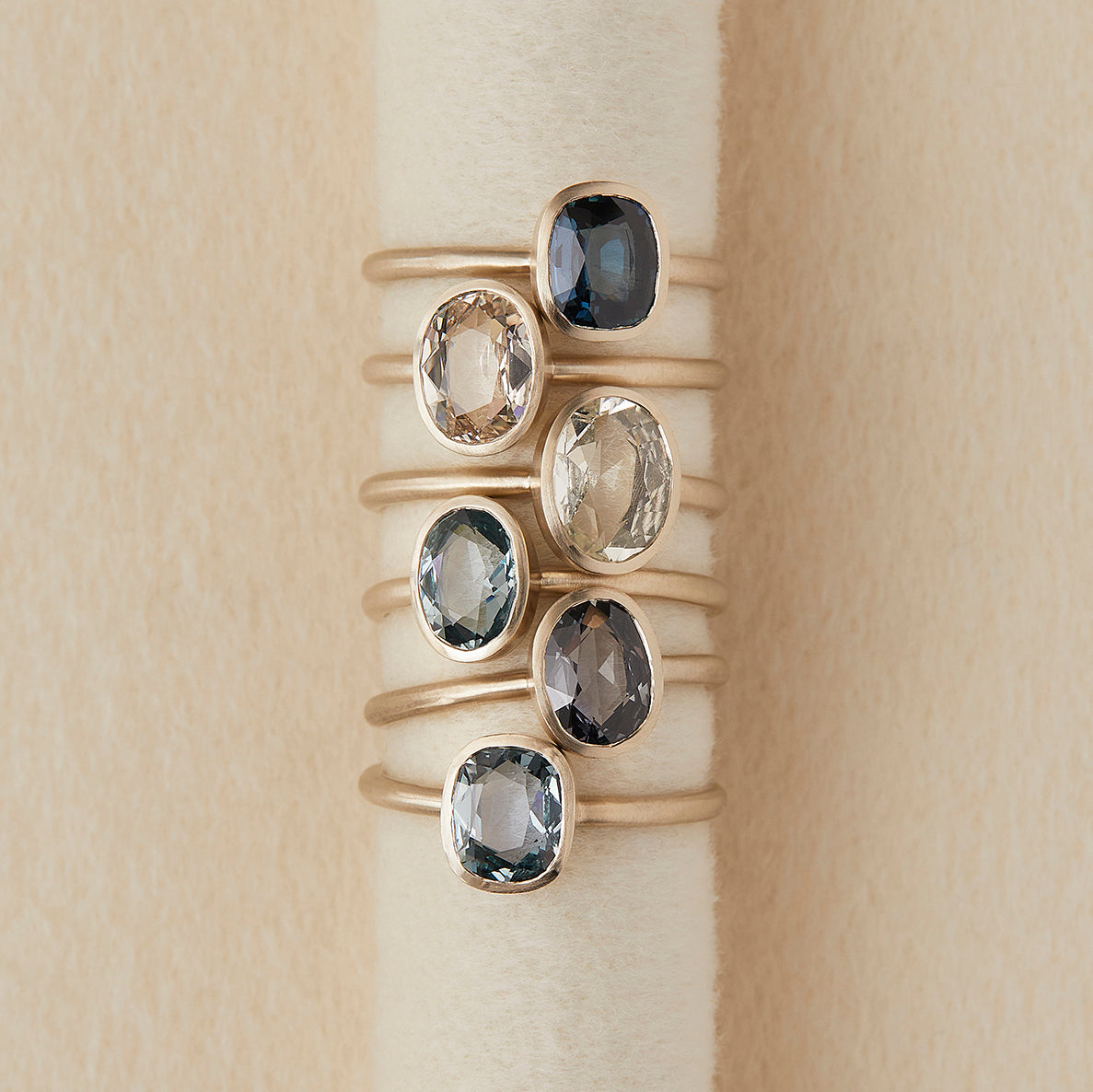 1.35 Carat One-of-a-Kind Oval Cut Pale Blue Sapphire Ring | SR73-OOAK
