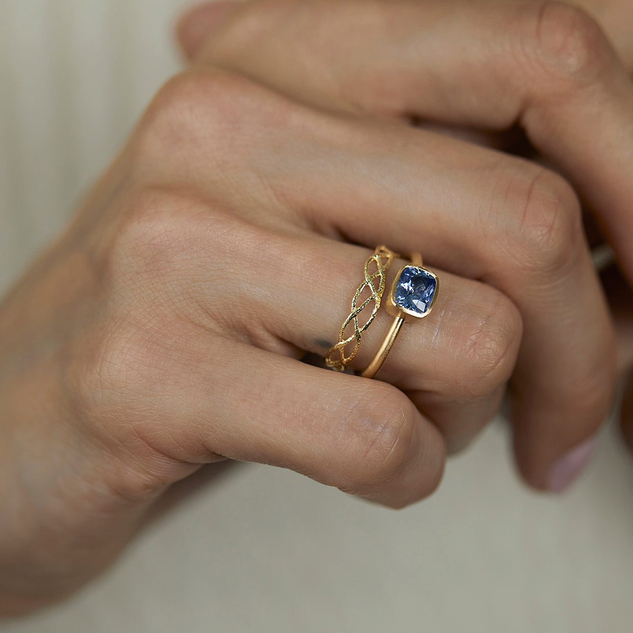 18K Yellow Gold on Model