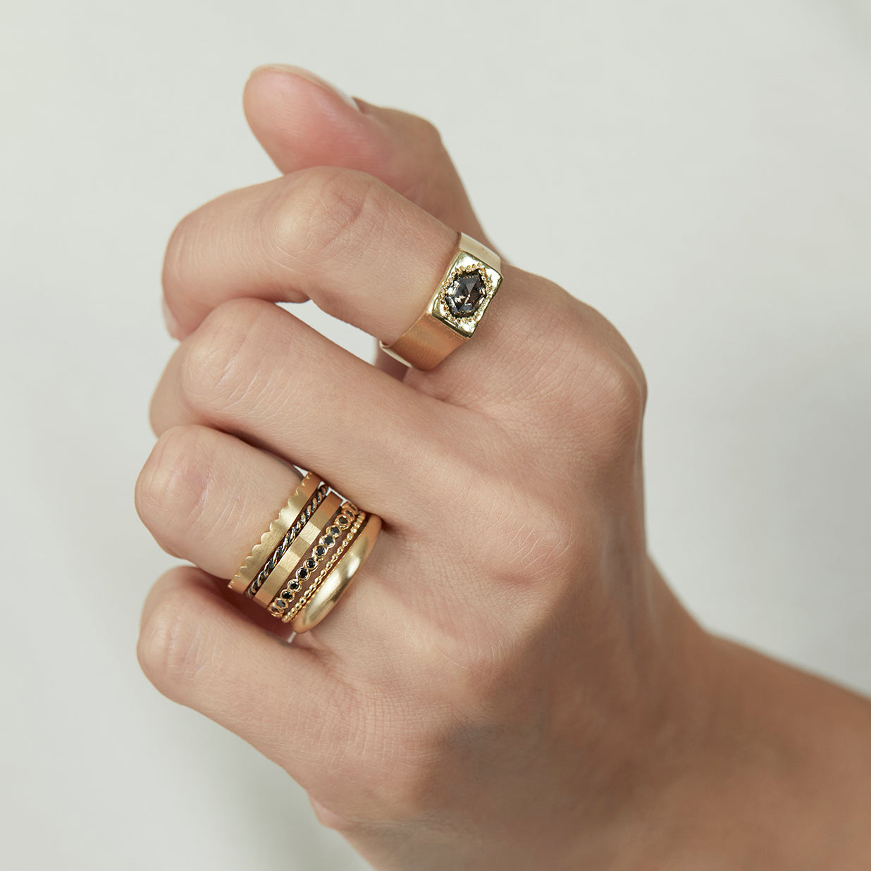 18K Yellow Gold on Model