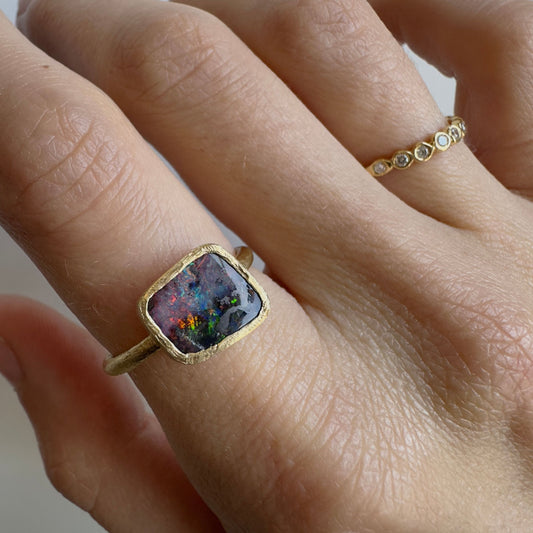 2.2 Carat One-of-a-Kind Boulder Opal Ring | OP17-OOAK