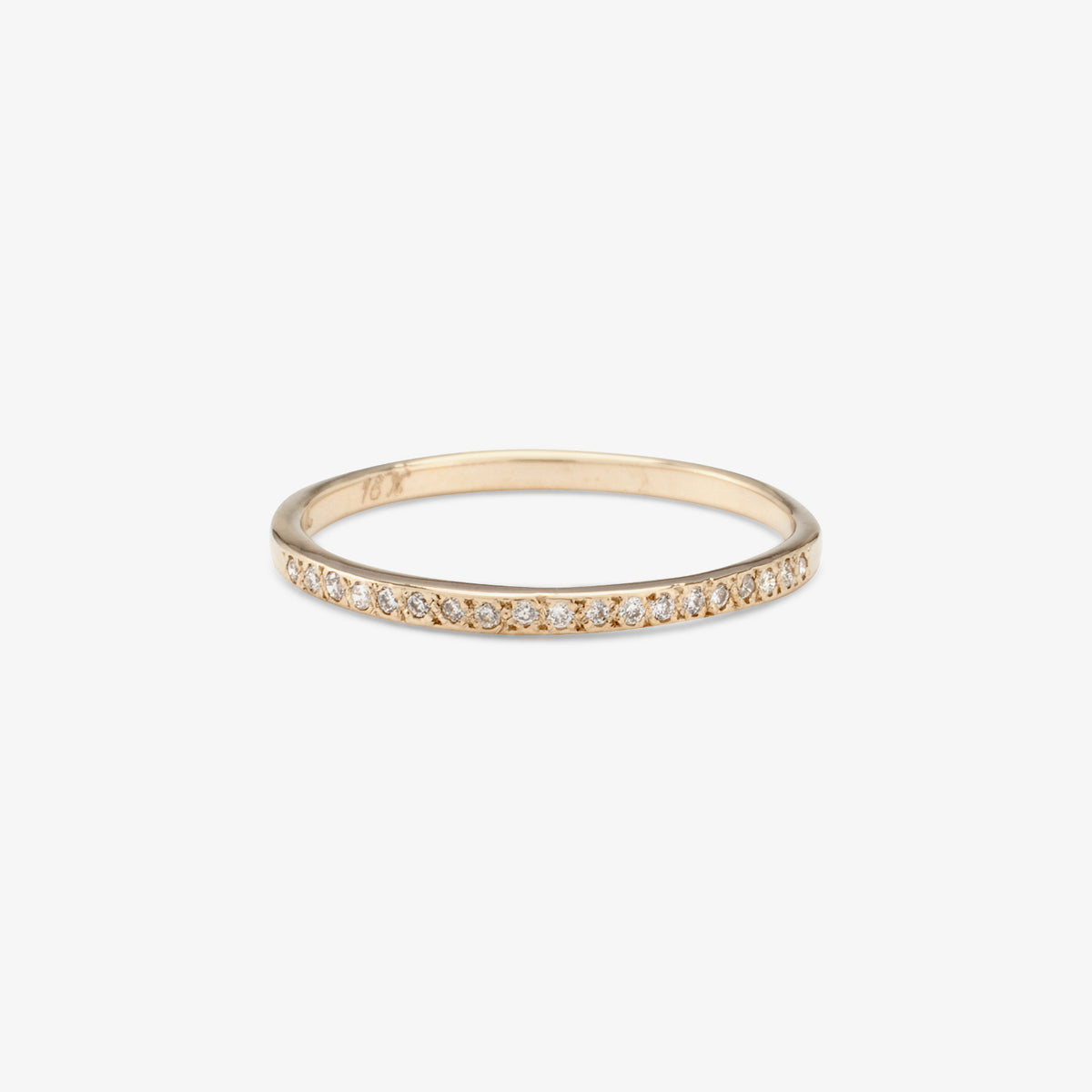 Polished Diamond Half-Eternity Band | R0205W ~