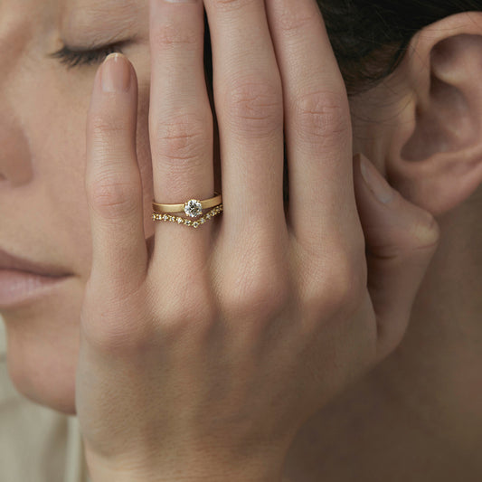 4.5mm Classic Brown Diamond Solitaire Ring | R10305BR ~