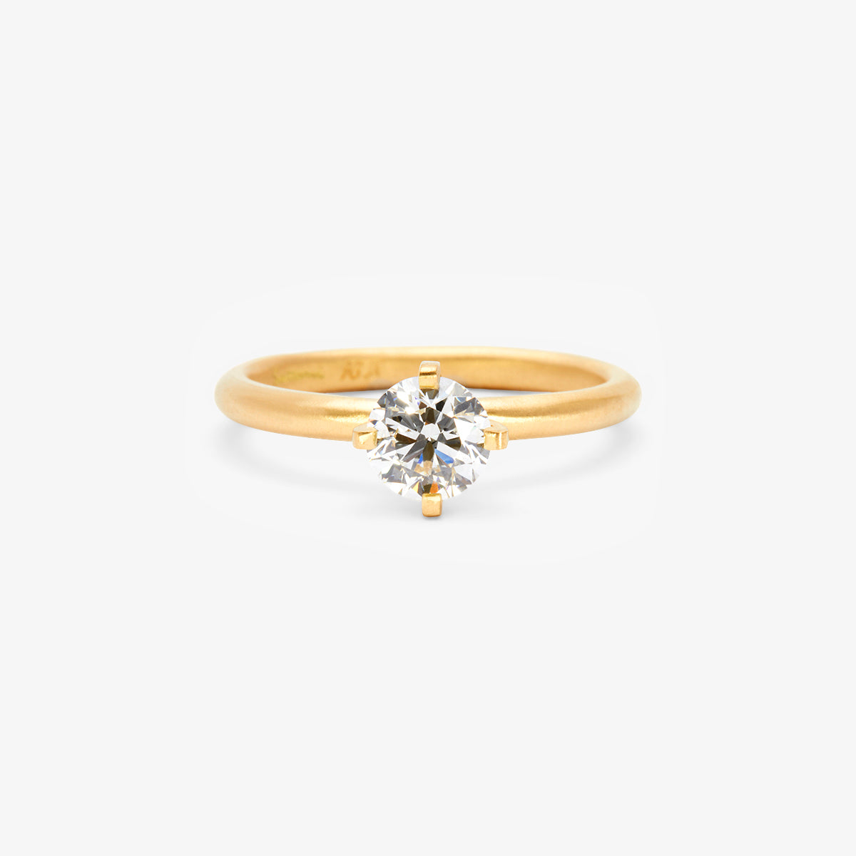 R11707W | 5.6mm White Diamond Noble Ring