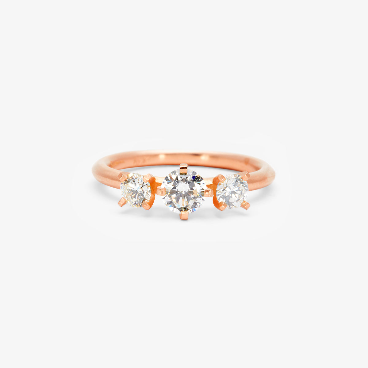 R11721W | Queen White Diamond Trinity Ring