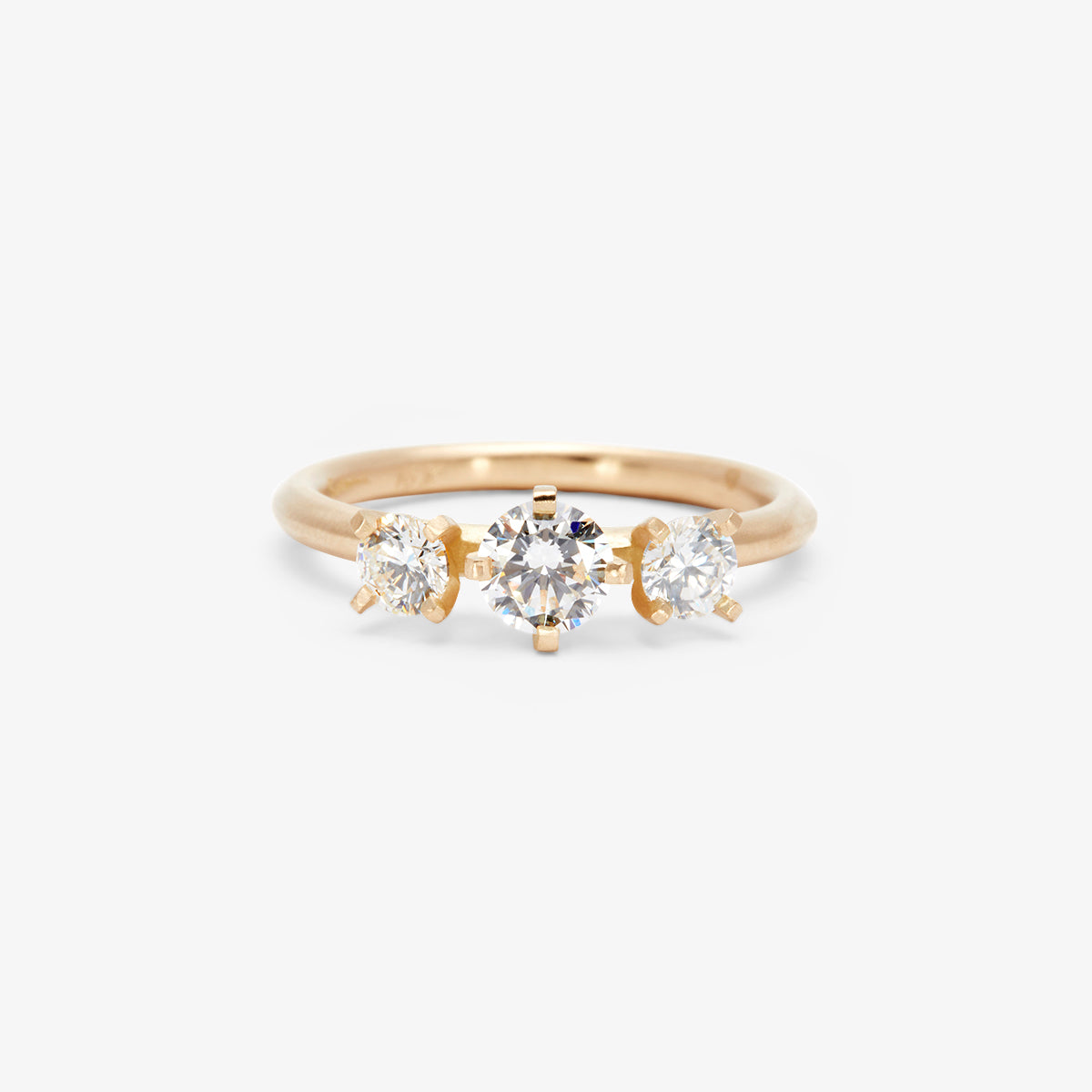 R11721W | Queen White Diamond Trinity Ring