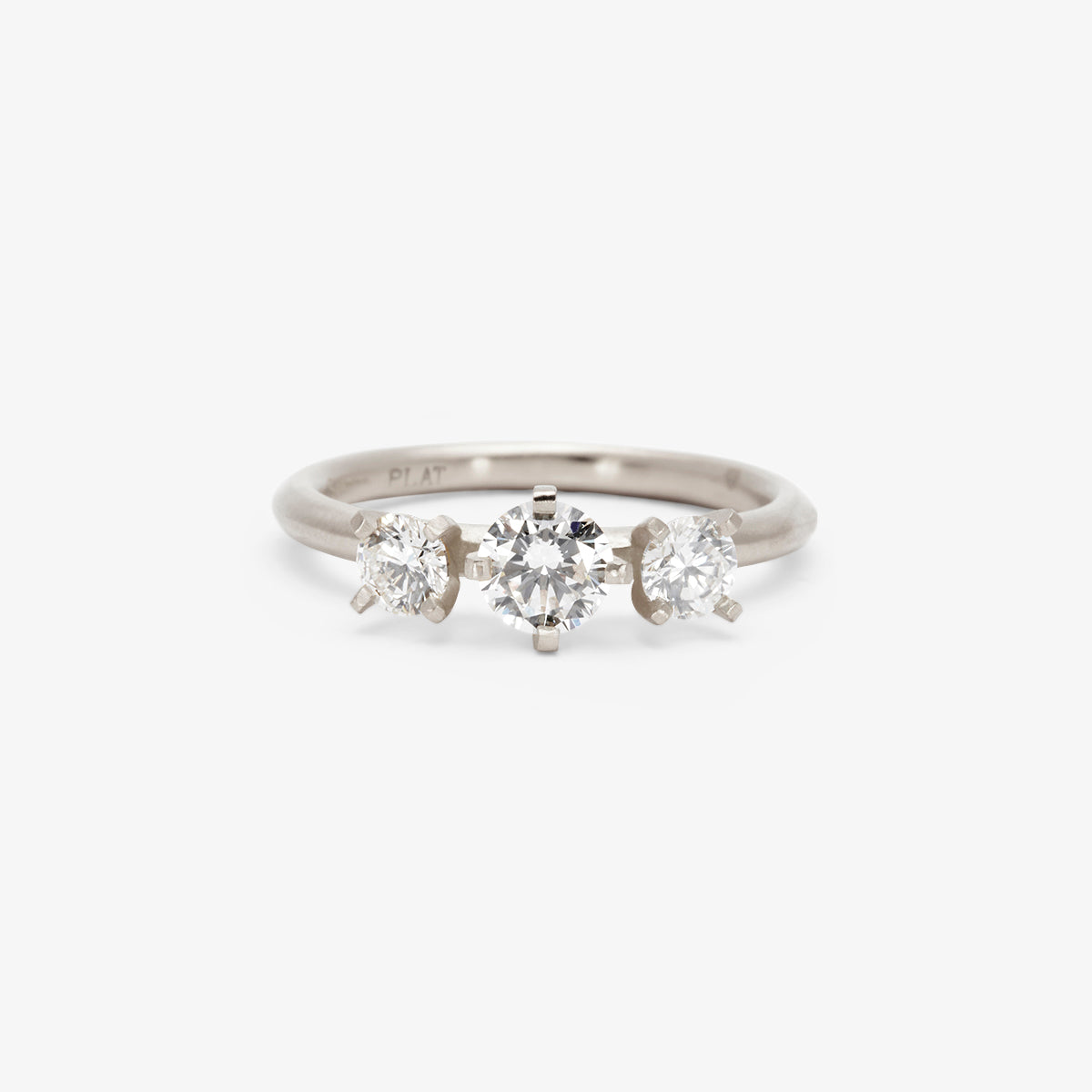 R11721W | Queen White Diamond Trinity Ring