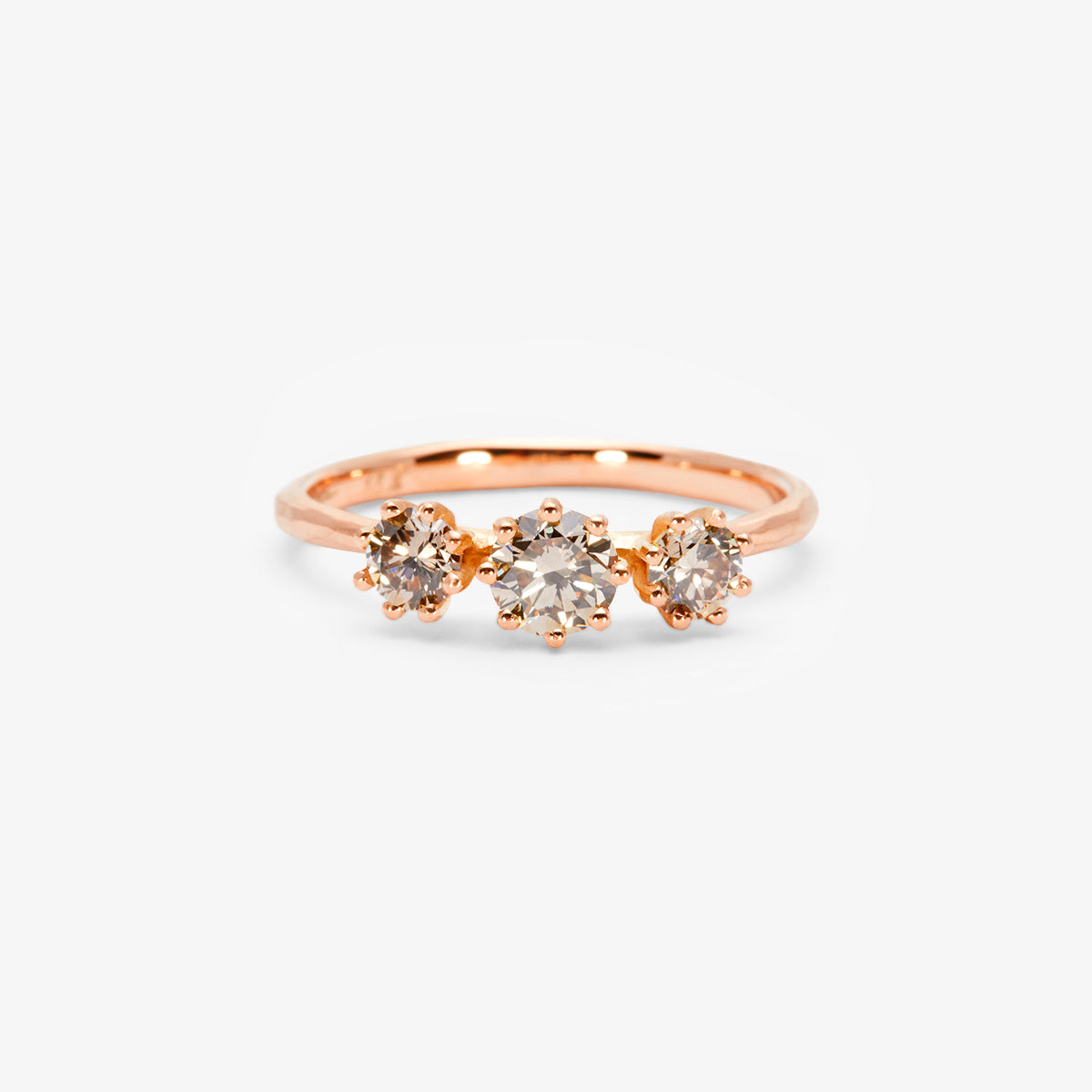 R19001BR | Triple Brown Diamond Blooming Ring