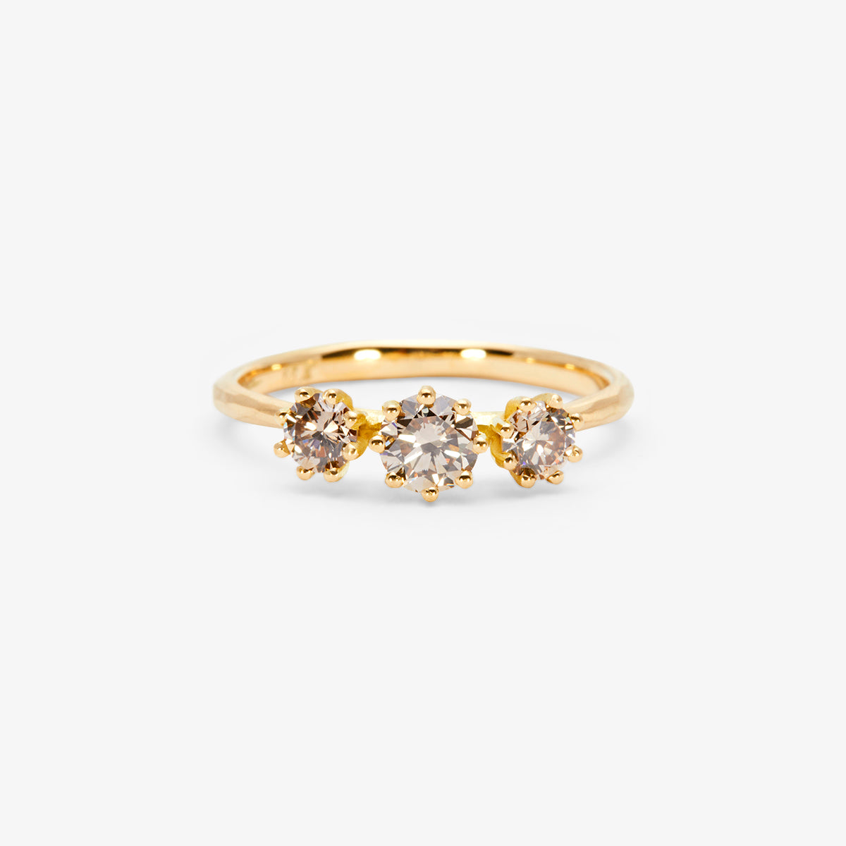 R19001BR | Triple Brown Diamond Blooming Ring