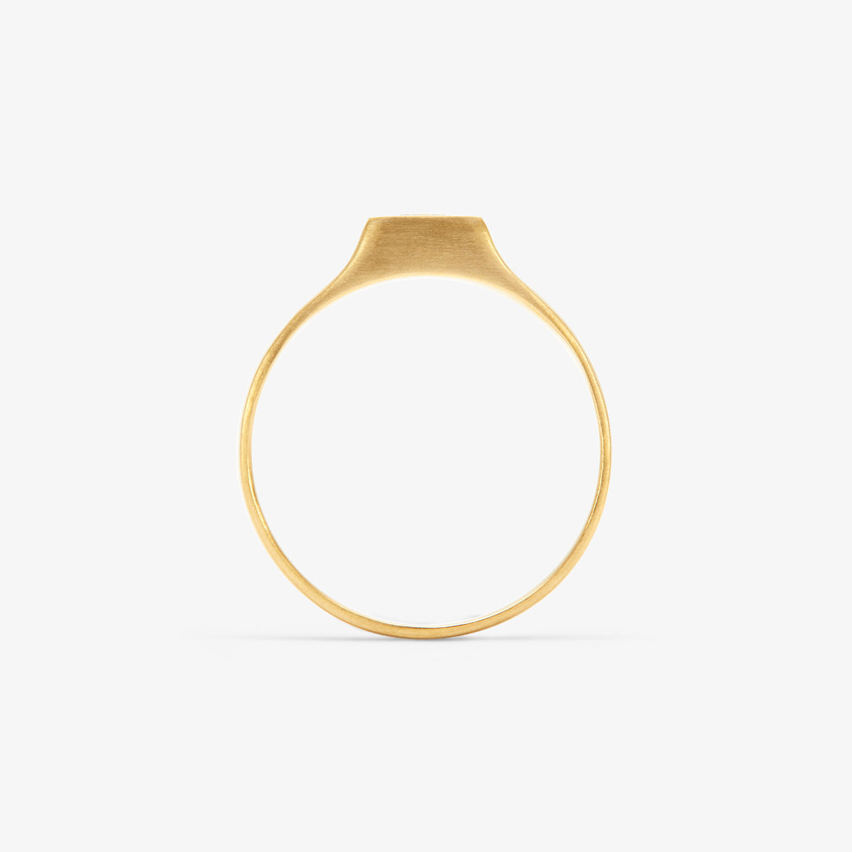 0.30 Carat Princess Cut White Diamond Signet Ring | R32005W