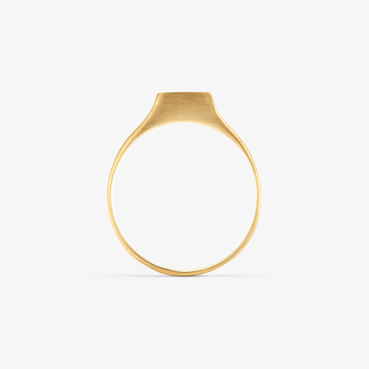 0.50 Carat Princess Cut White Diamond Signet Ring | R32006W