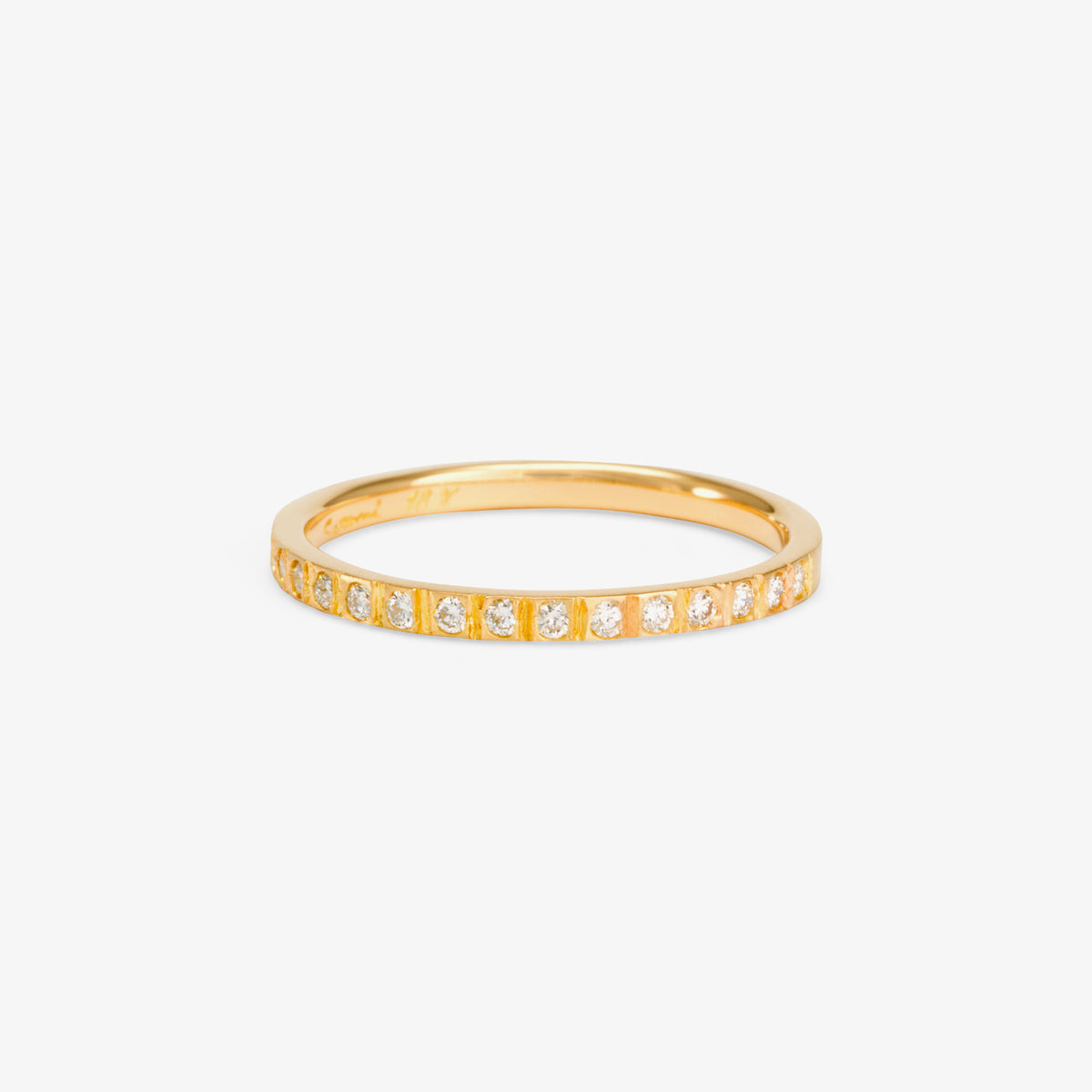 White Diamond Groove Half Eternity Band | Satomi Kawakita Jewelry