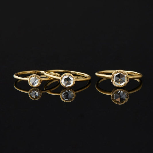 5mm Rose-Cut Solitaire Ring | R3202W