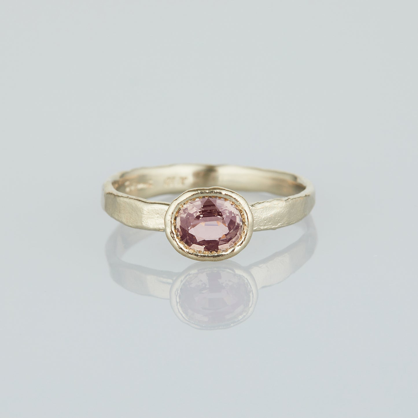 0.72 Carat One-of-a-Kind Oval Cut Pink Sapphire Ring | SR60-OOAK