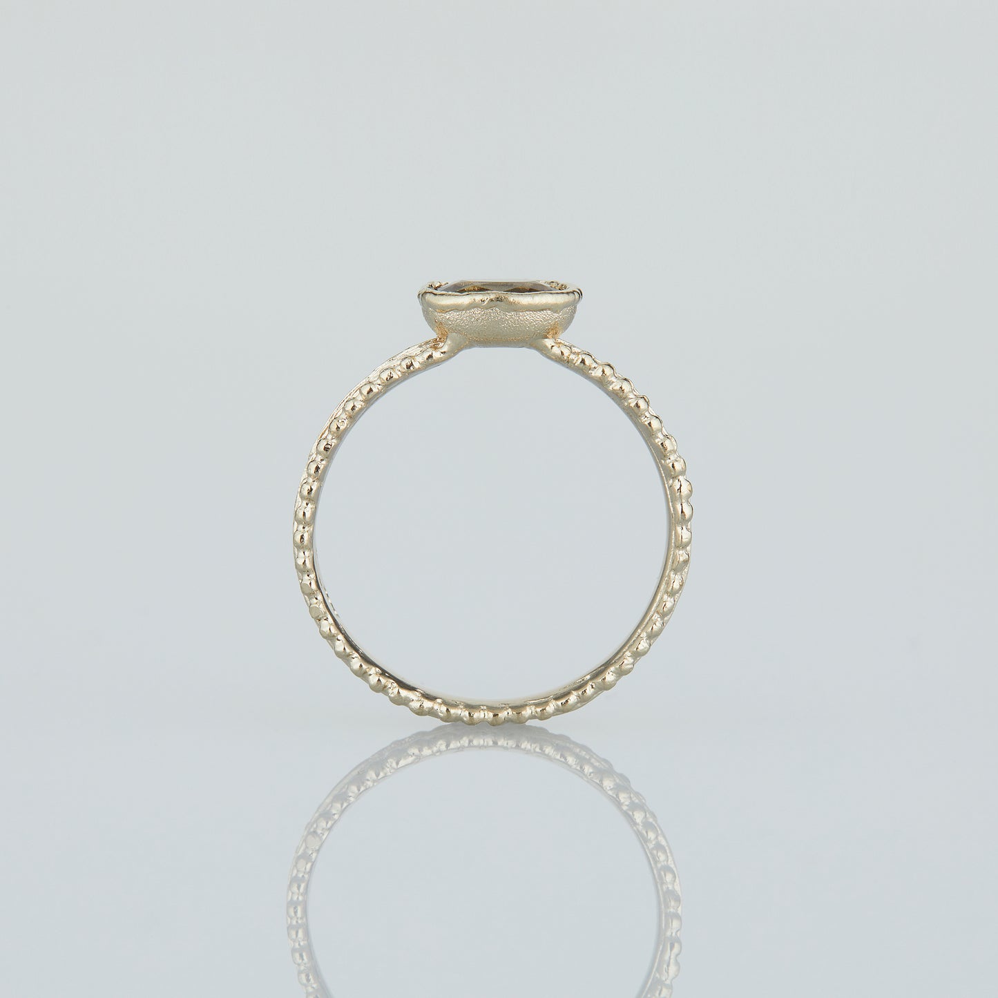 0.74 Carat One-of-a-Kind Oval Cut Brown Sapphire Ring | SR61-OOAK