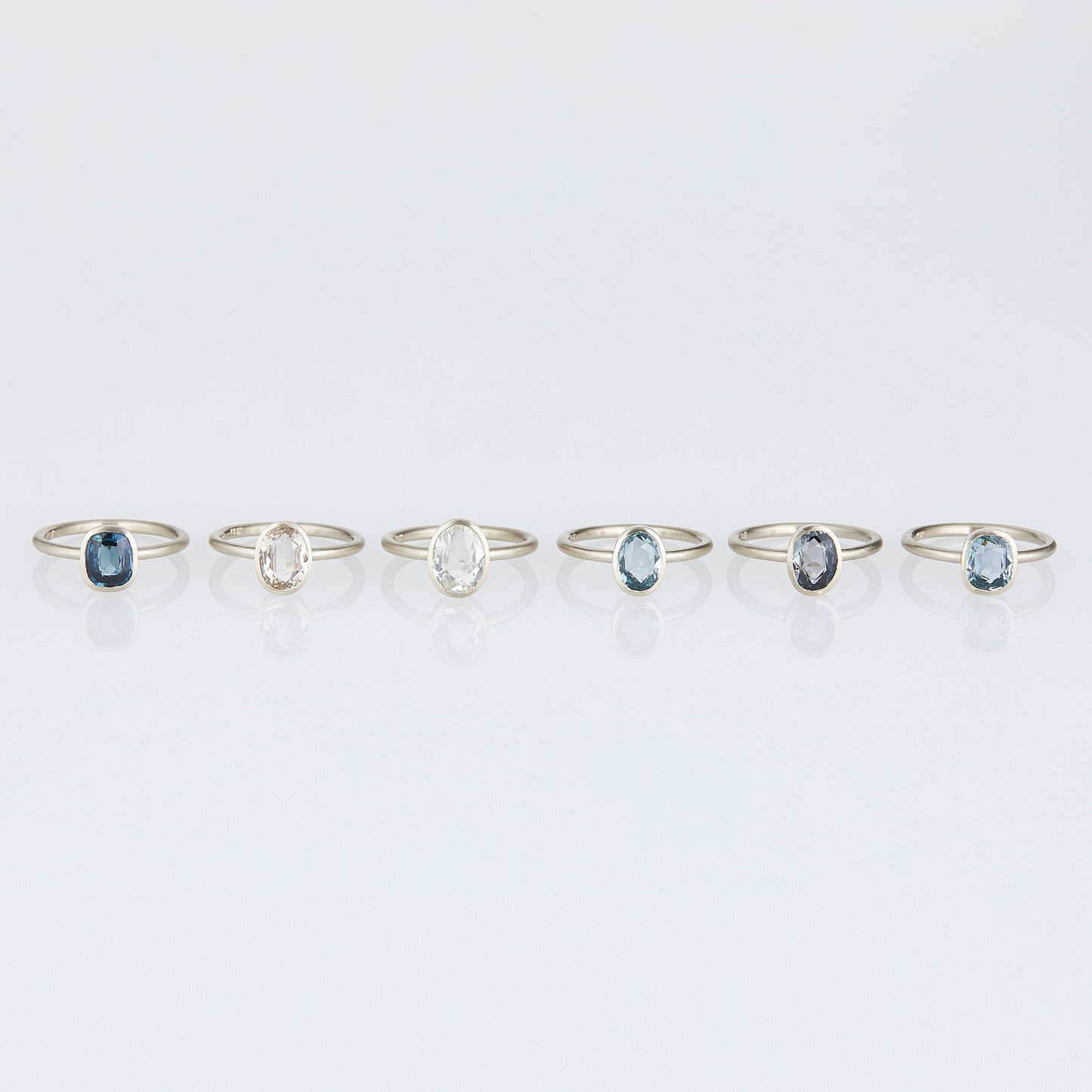 1.35 Carat One-of-a-Kind Oval Cut Pale Blue Sapphire Ring | SR73-OOAK