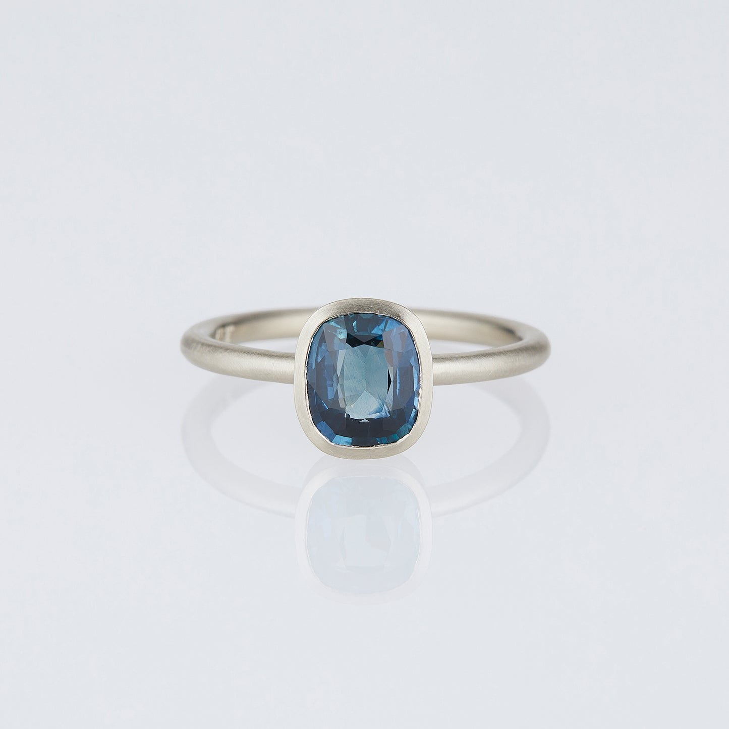 1.4 Carat One-of-a-Kind Cushion Cut Blue Sapphire Ring | SR70-OOAK