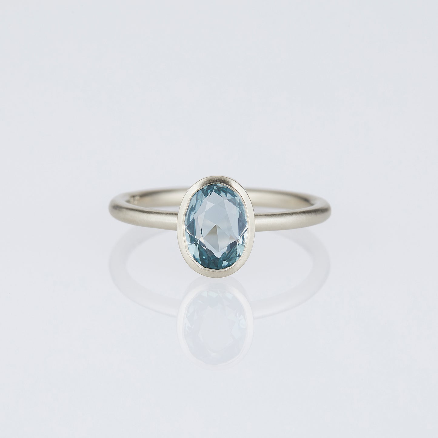 1.35 Carat One-of-a-Kind Oval Cut Pale Blue Sapphire Ring | SR73-OOAK