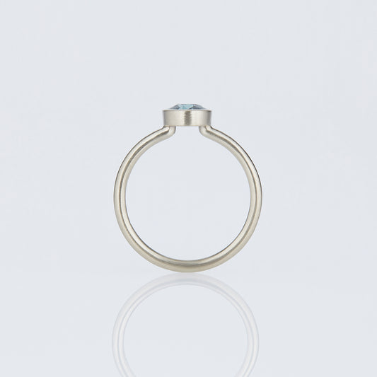 1.35 Carat One-of-a-Kind Oval Cut Pale Blue Sapphire Ring | SR73-OOAK