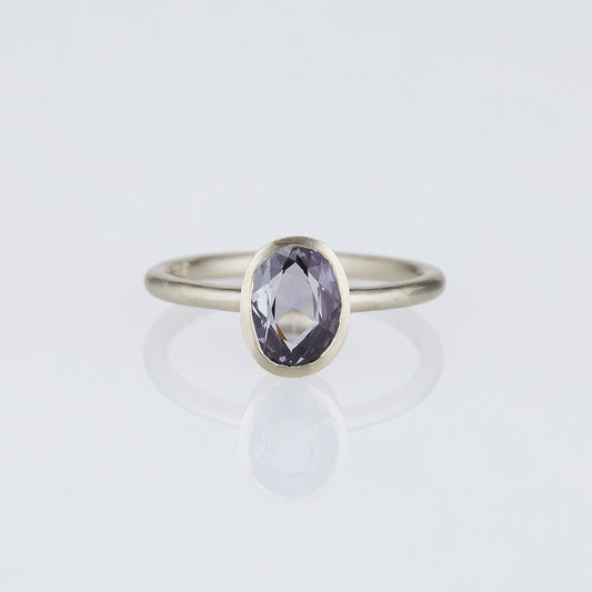 1.45 Carat One-of-a-Kind Oval Cut Pale Purple Sapphire Ring | SR74-OOAK