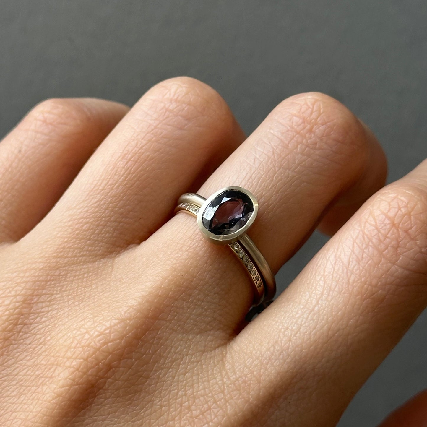 1.45 Carat One-of-a-Kind Oval Cut Pale Purple Sapphire Ring | SR74-OOAK