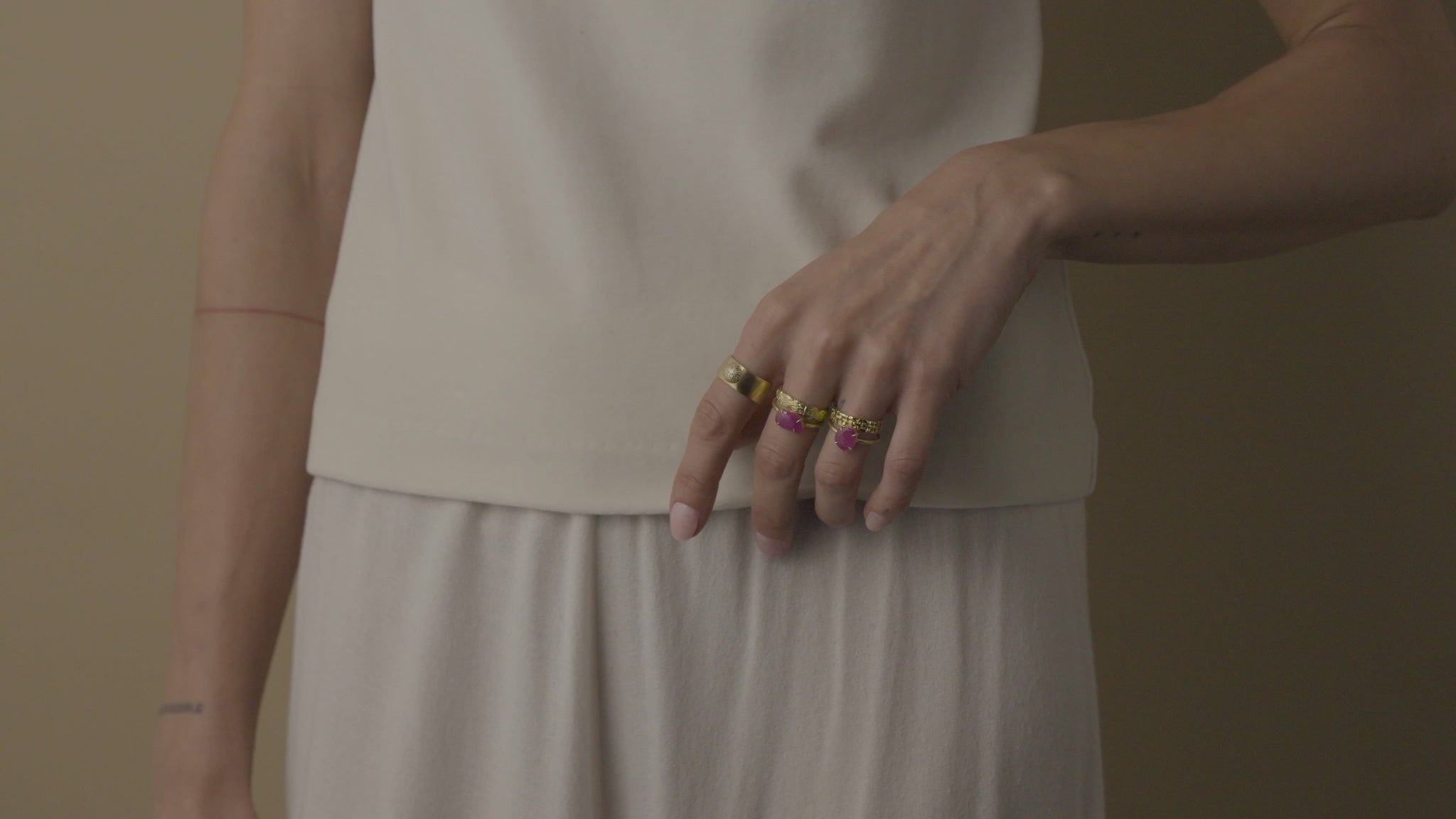 18K Yellow Gold on Model