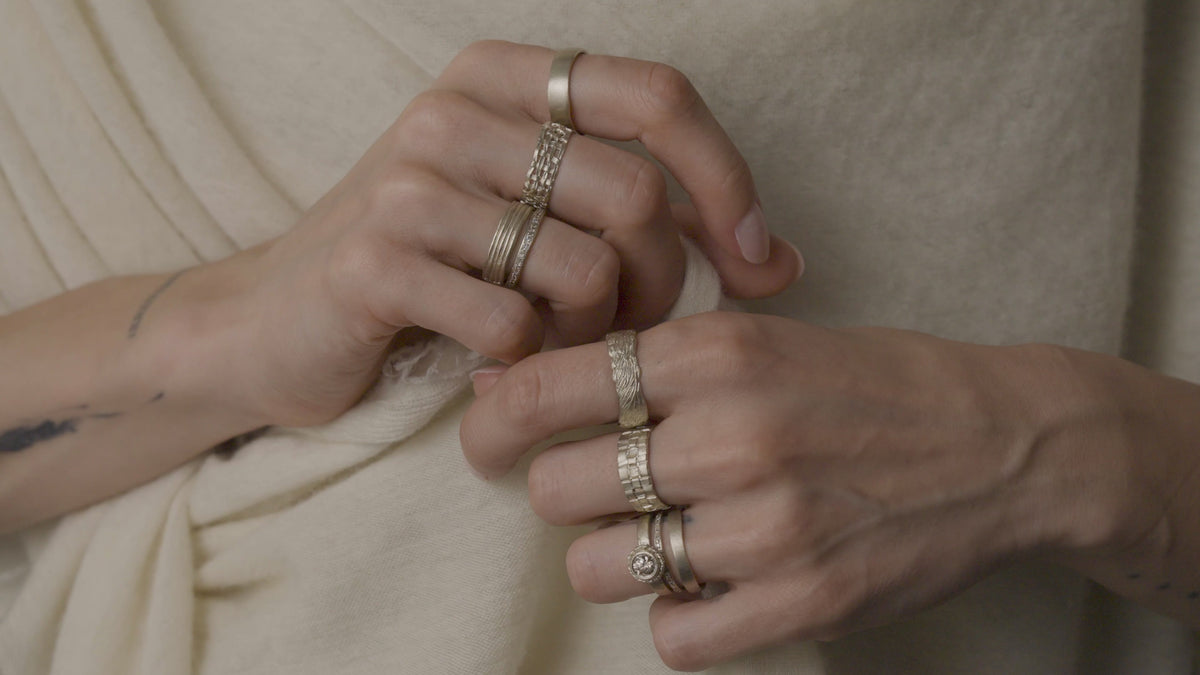 18K White Gold on Model
