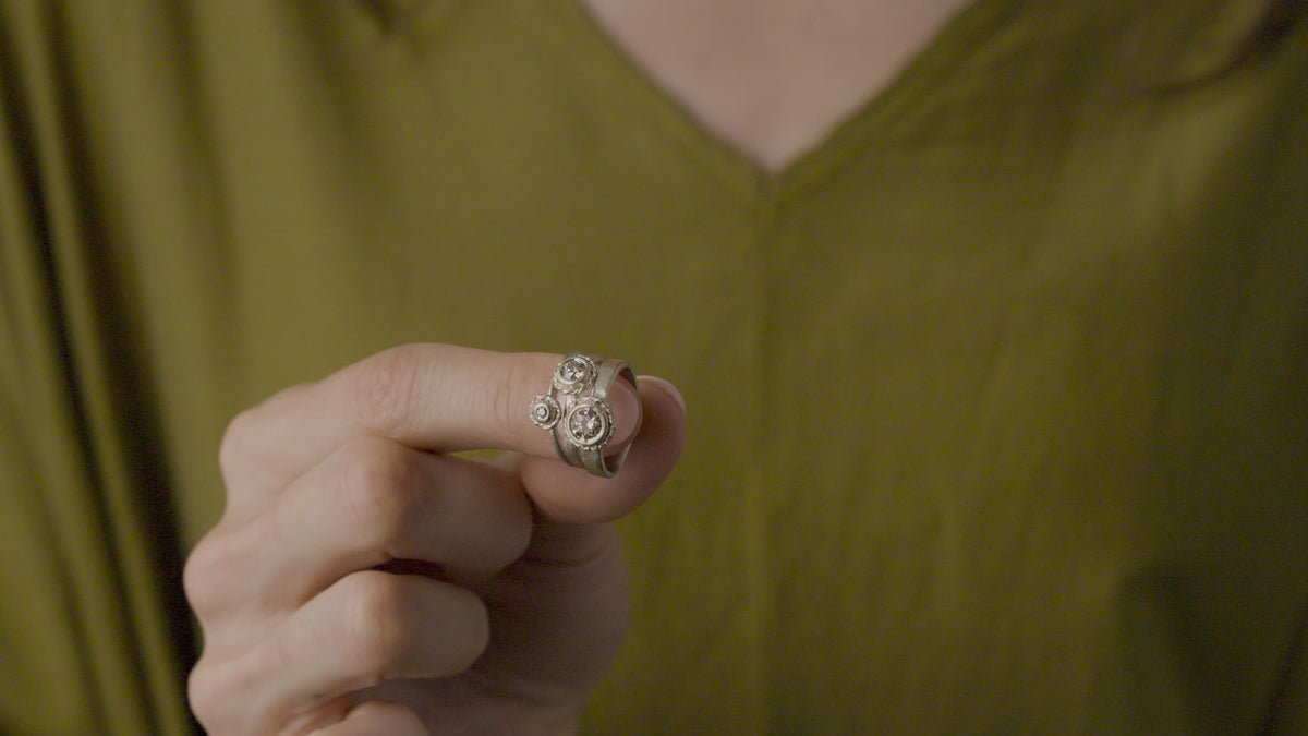 18K White Gold on Model