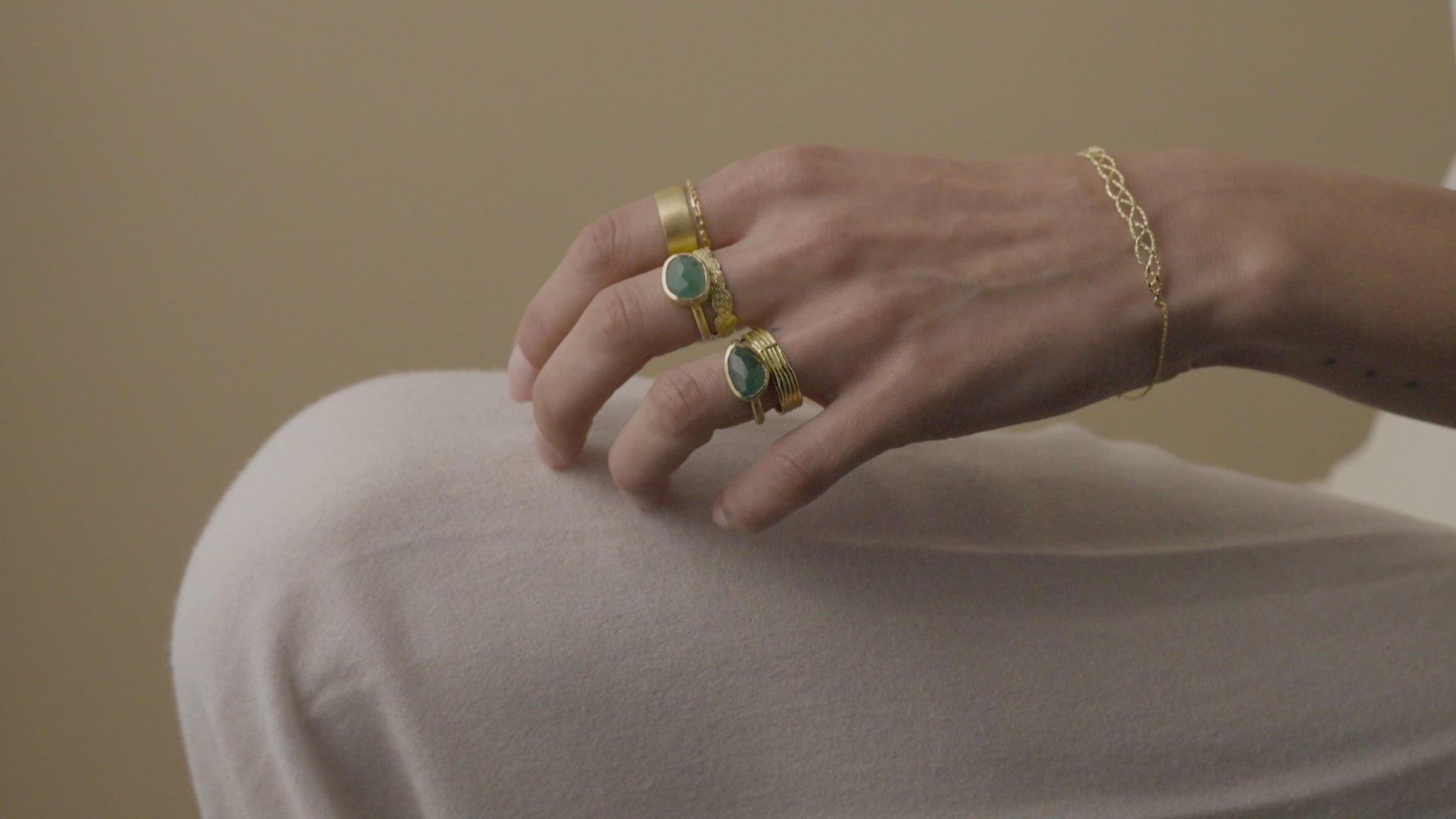 18K Yellow Gold on Model
