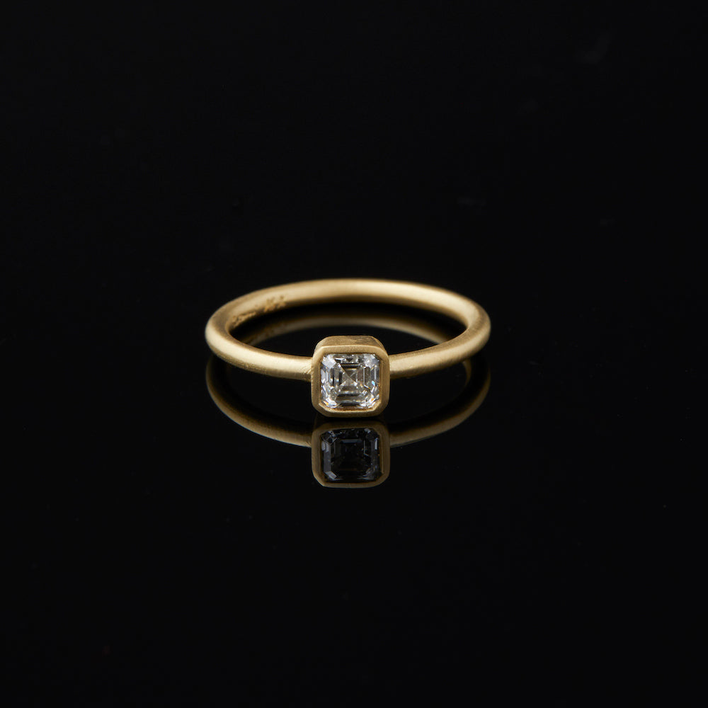 DR38-OOAK | 0.5 Carat One-of-a-Kind Square Emerald Cut Diamond Ring