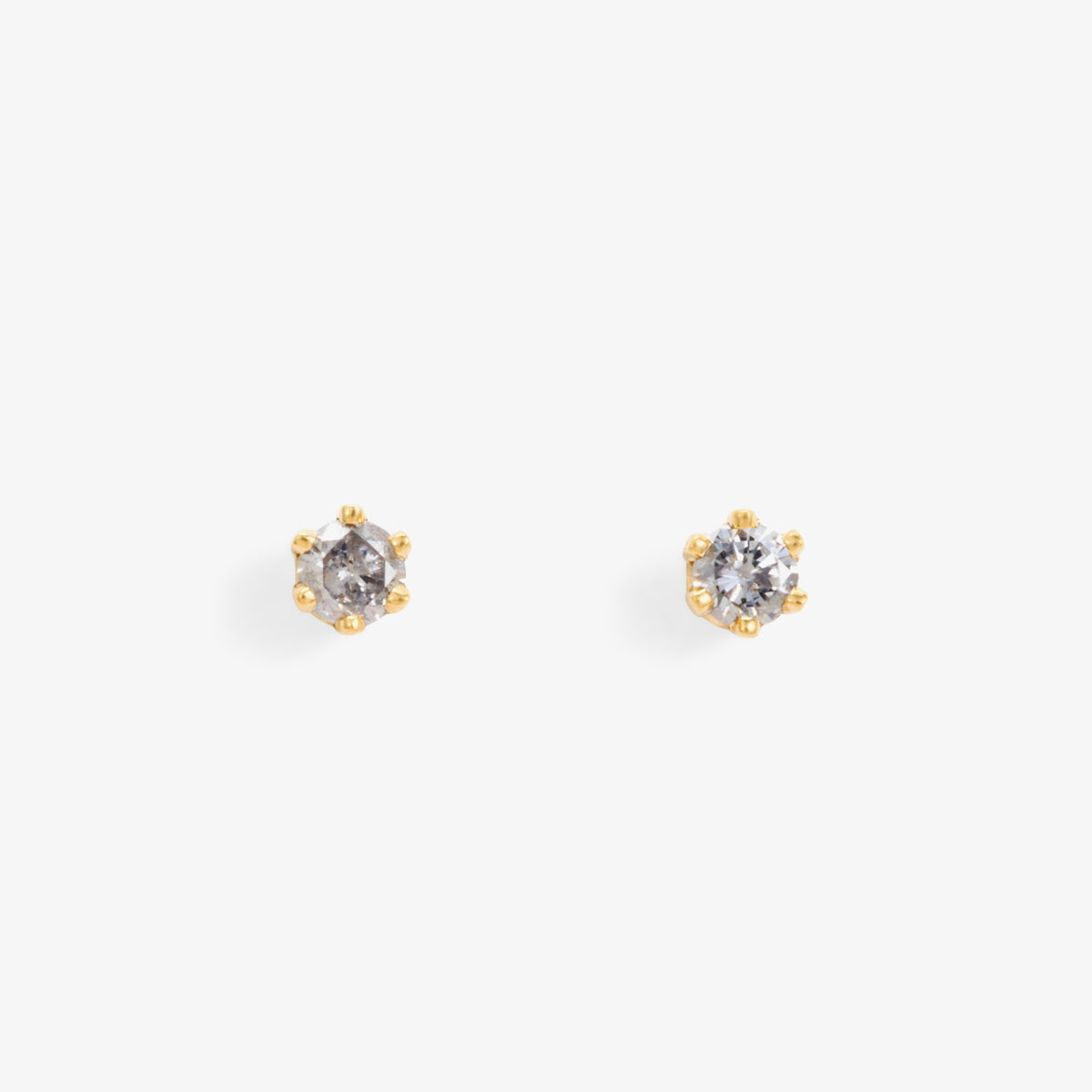 Grey diamond stud earrings Clearance